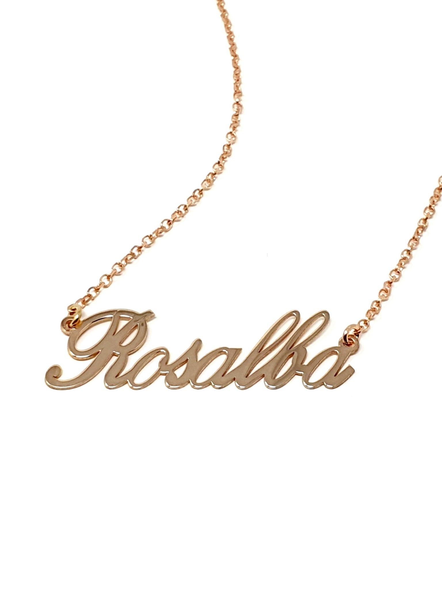 Gioiello Nome Acciaio Inox Targhetta Regalo VNOX Oro Argento Collana Con Nome Personalizzata VNOX – Targhetta In Acciaio Inox, Regalo Elegante Collana Oro Argento Rosa Personalizzata - Foto 9