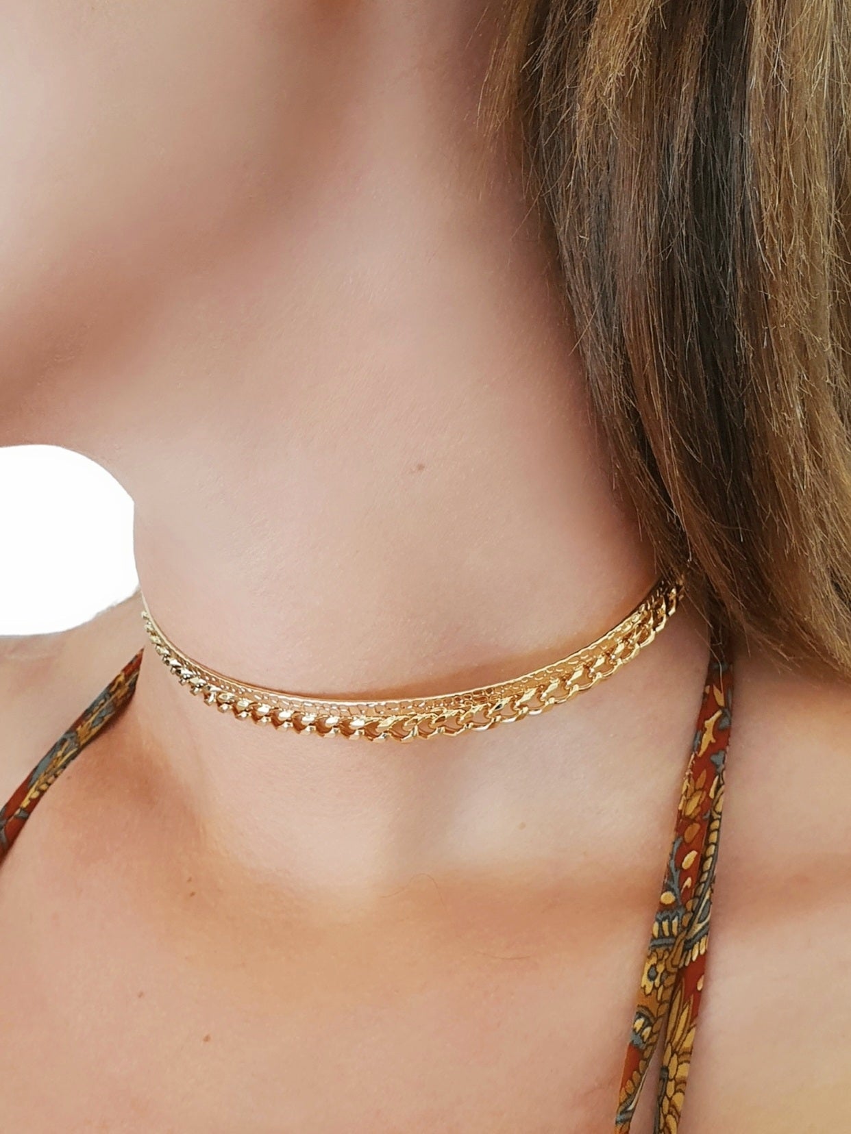 Choker rigido "Chain" Gold - 333HOPE333