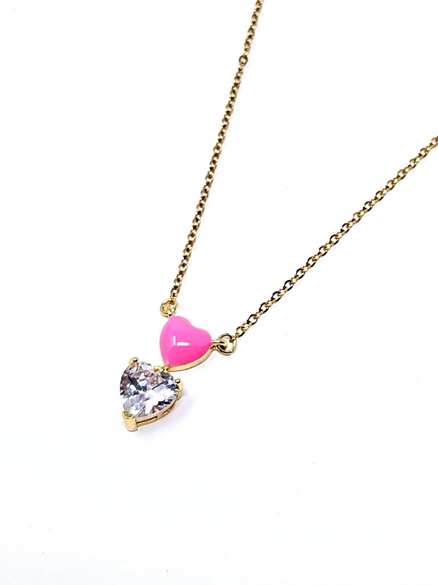 Collana con pendente “Cuore Piccolo" Rosa - 333HOPE333