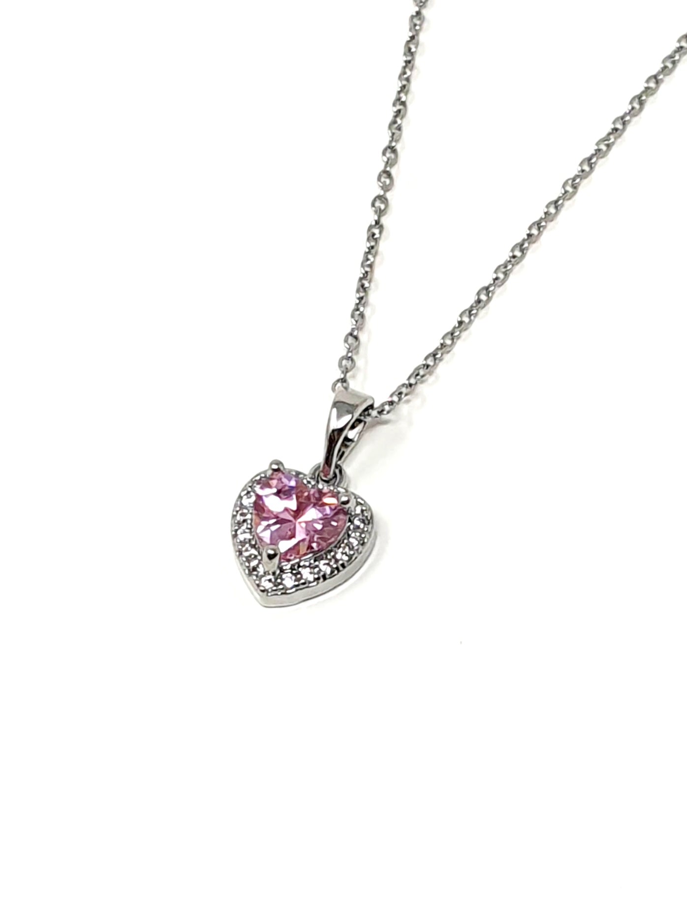 Collana "Enchanted Heart" Silver & Quarzo Rosa - 333HOPE333