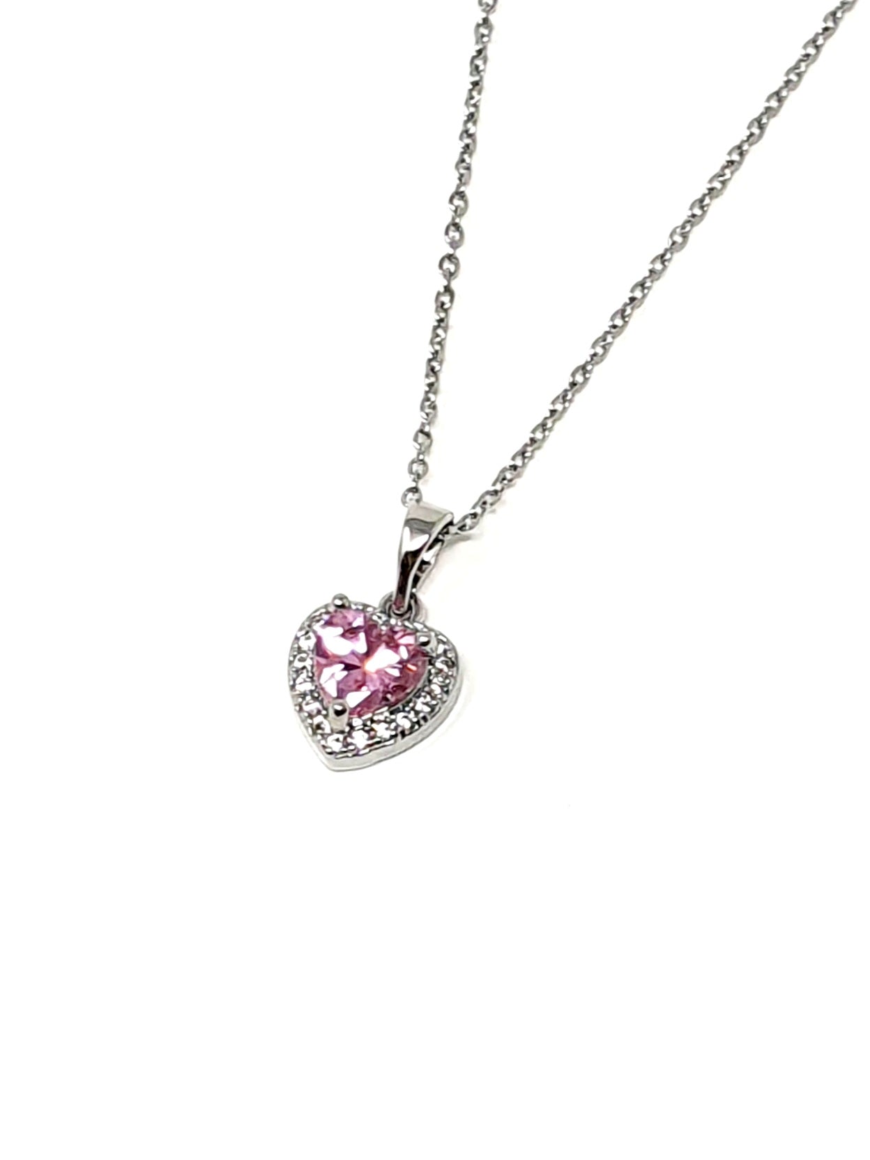 Collana "Enchanted Heart" Silver & Quarzo Rosa - 333HOPE333