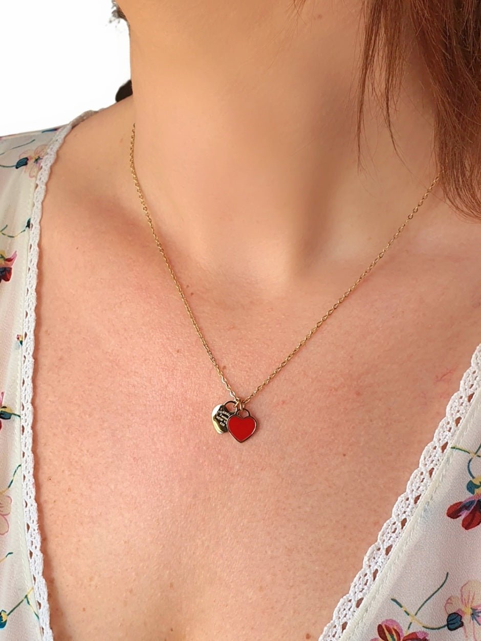 Collana "Fifth Avenue" Gold & Rosso - 333HOPE333