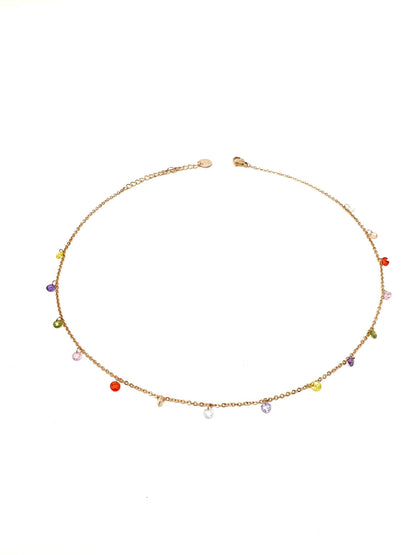 Collana girocollo “Belle” con pietere multicolor - 333HOPE333