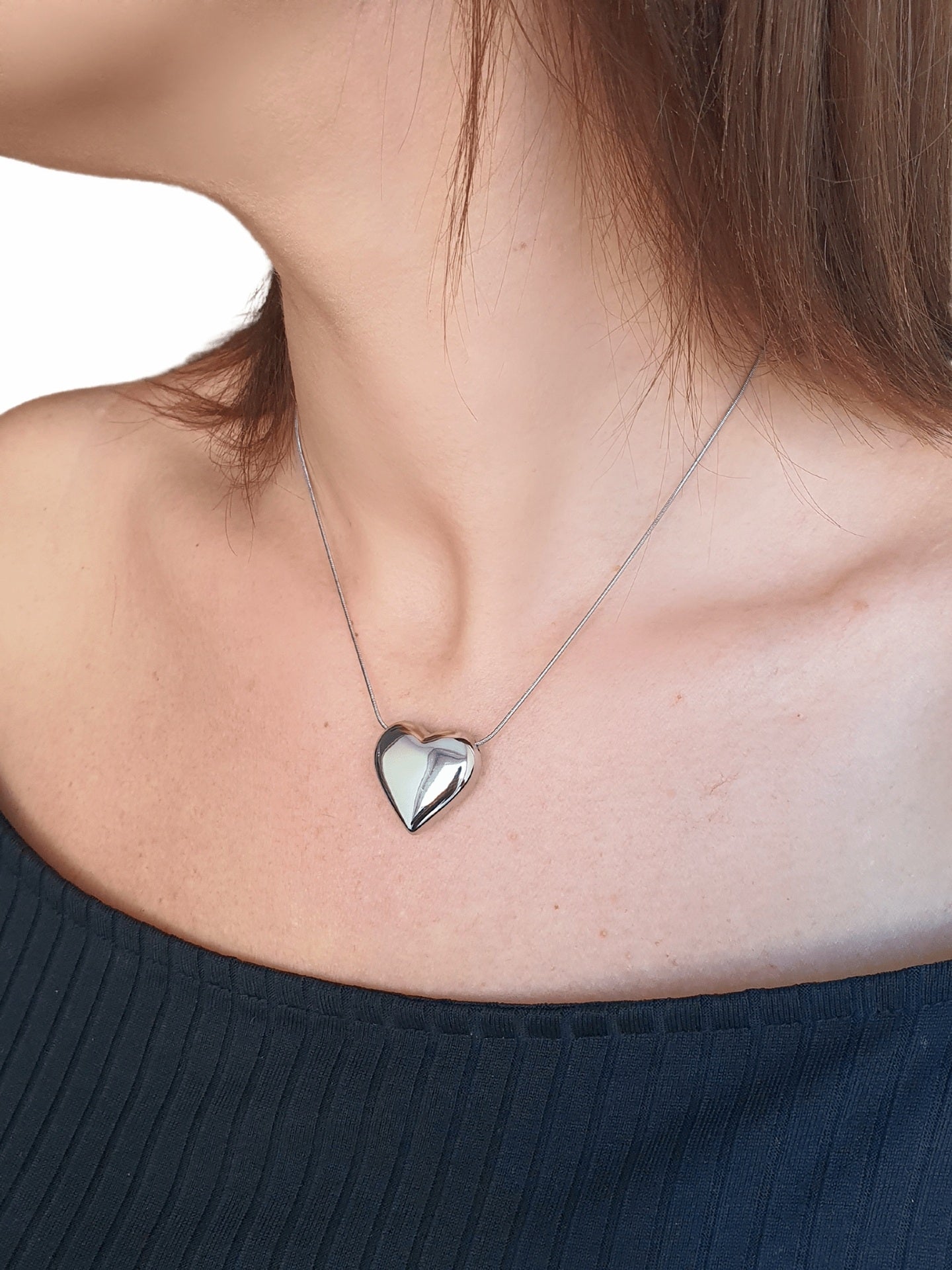 Collana girocollo "Metal Heart" Silver - 333HOPE333