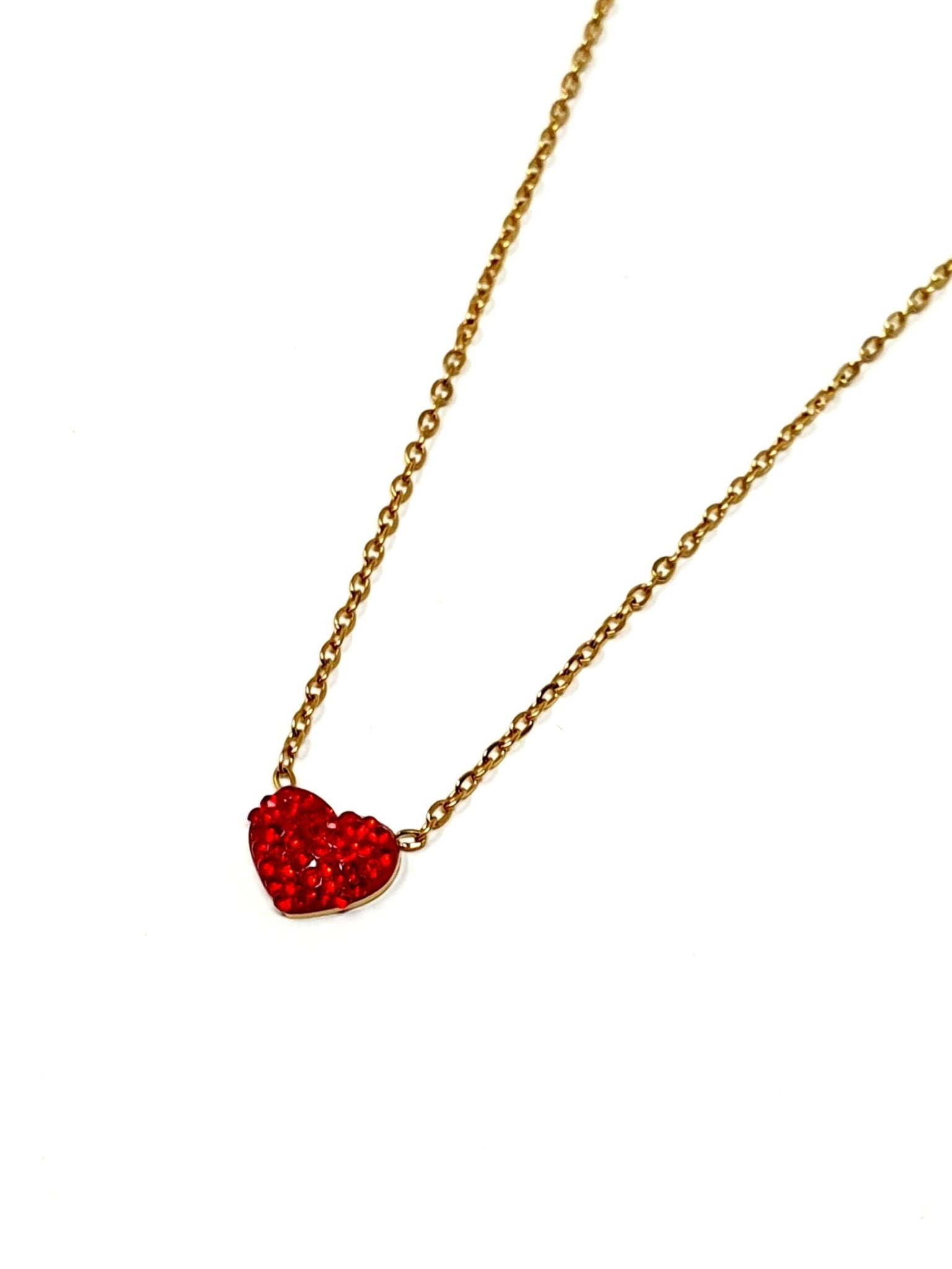 Collana girocollo "Red Heart" Gold - 333HOPE333