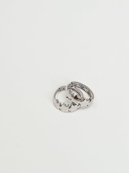 Coppia di mini hoops “Scia di stelle" silver - 333HOPE333