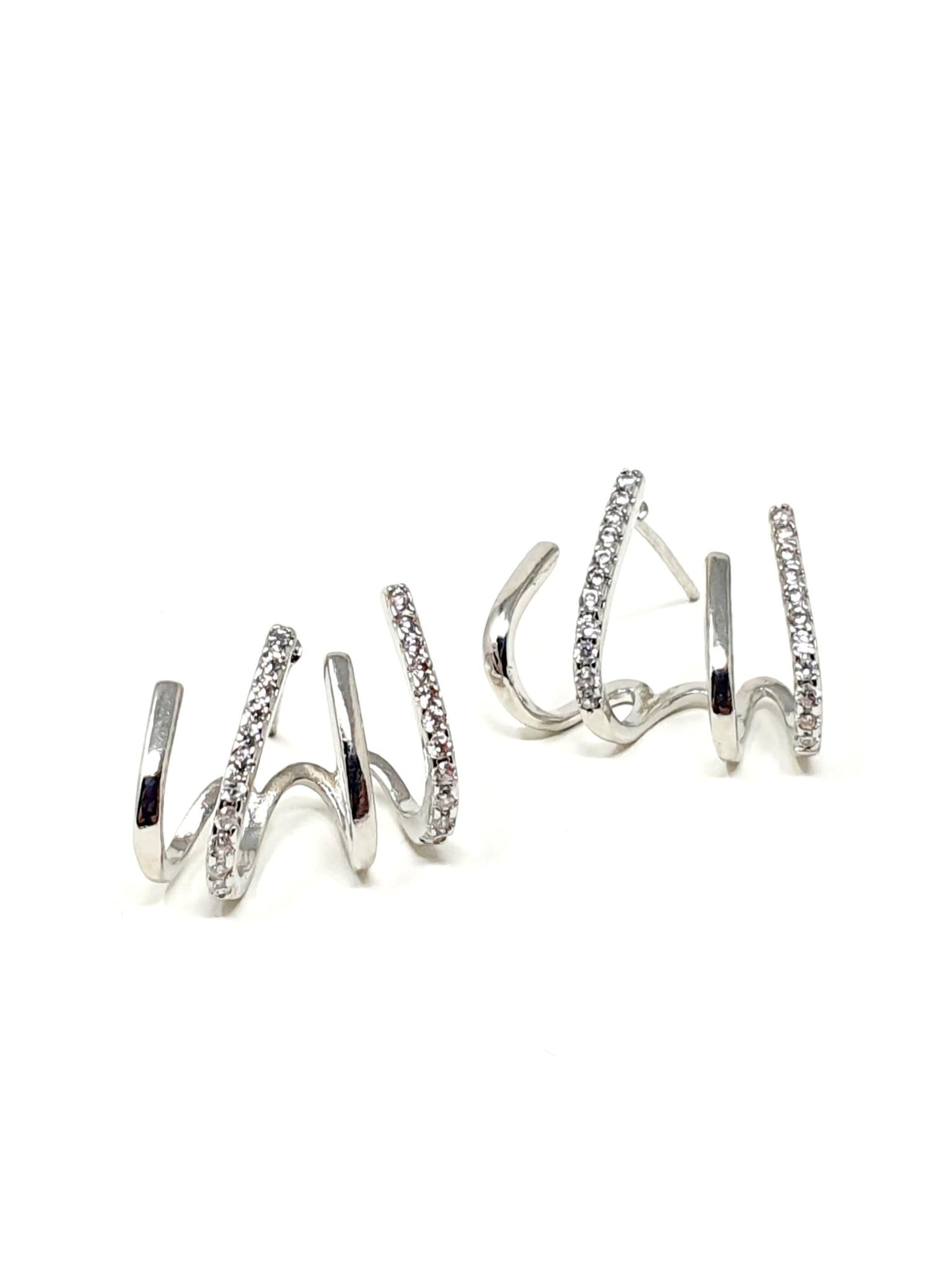 Coppia di orecchini "Claws” Silver - 333HOPE333