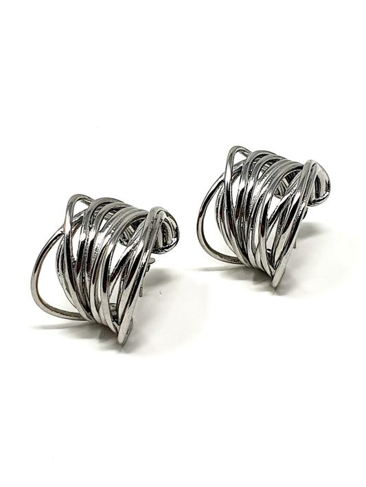 Coppia di Orecchini "Metal Wire" Silver - 333HOPE333