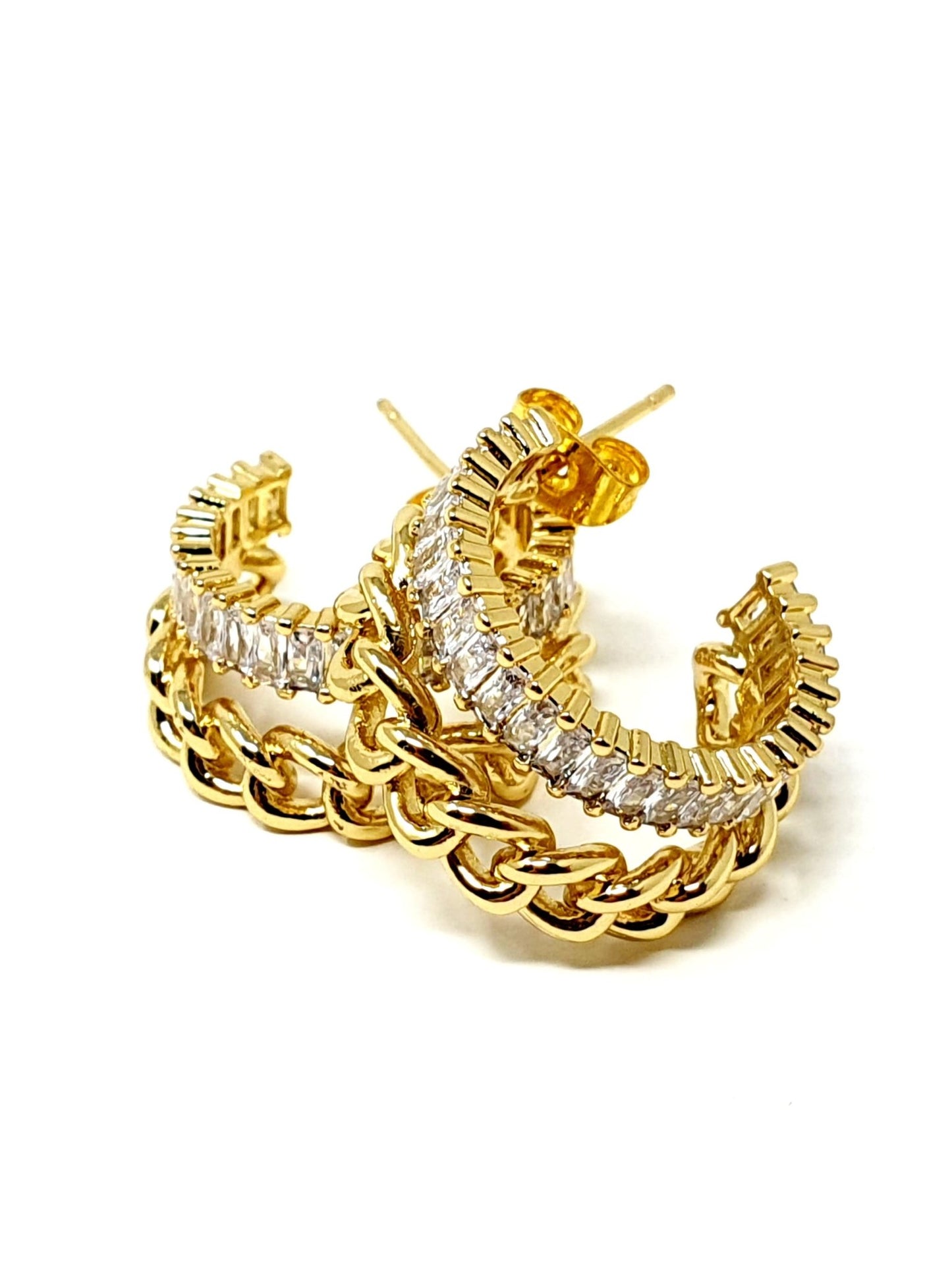 Coppia di orecchini “Royal Chain” Gold - 333HOPE333