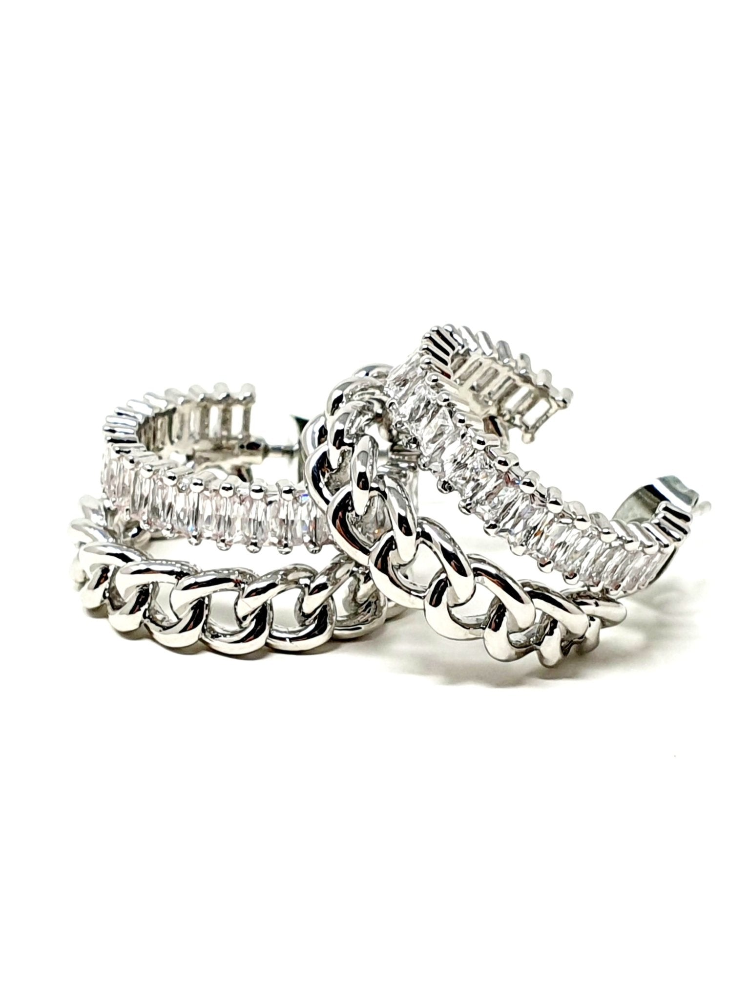 Coppia di orecchini “Royal Chain” Silver - 333HOPE333
