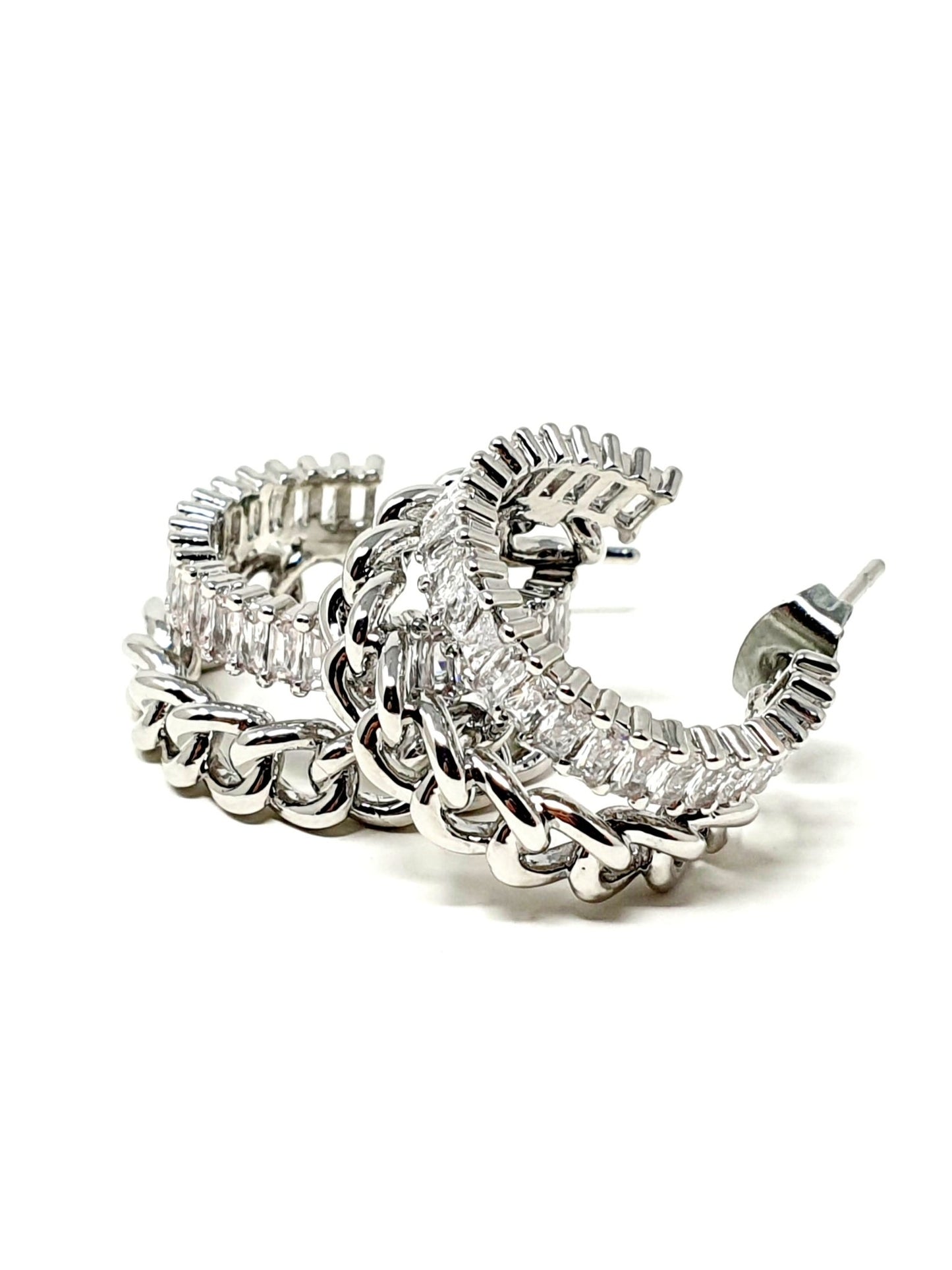 Coppia di orecchini “Royal Chain” Silver - 333HOPE333