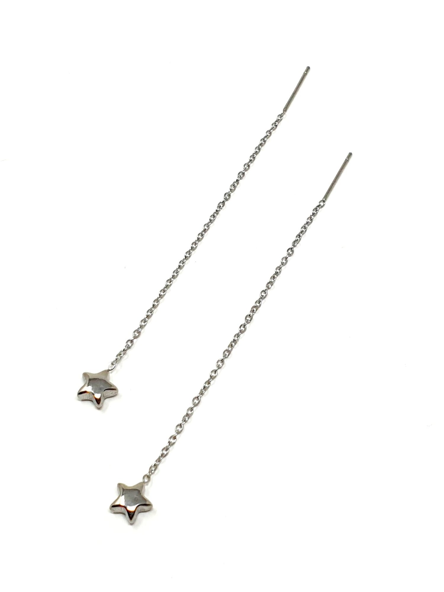 Coppia di orecchini saliscendi "Star" Silver - 333HOPE333