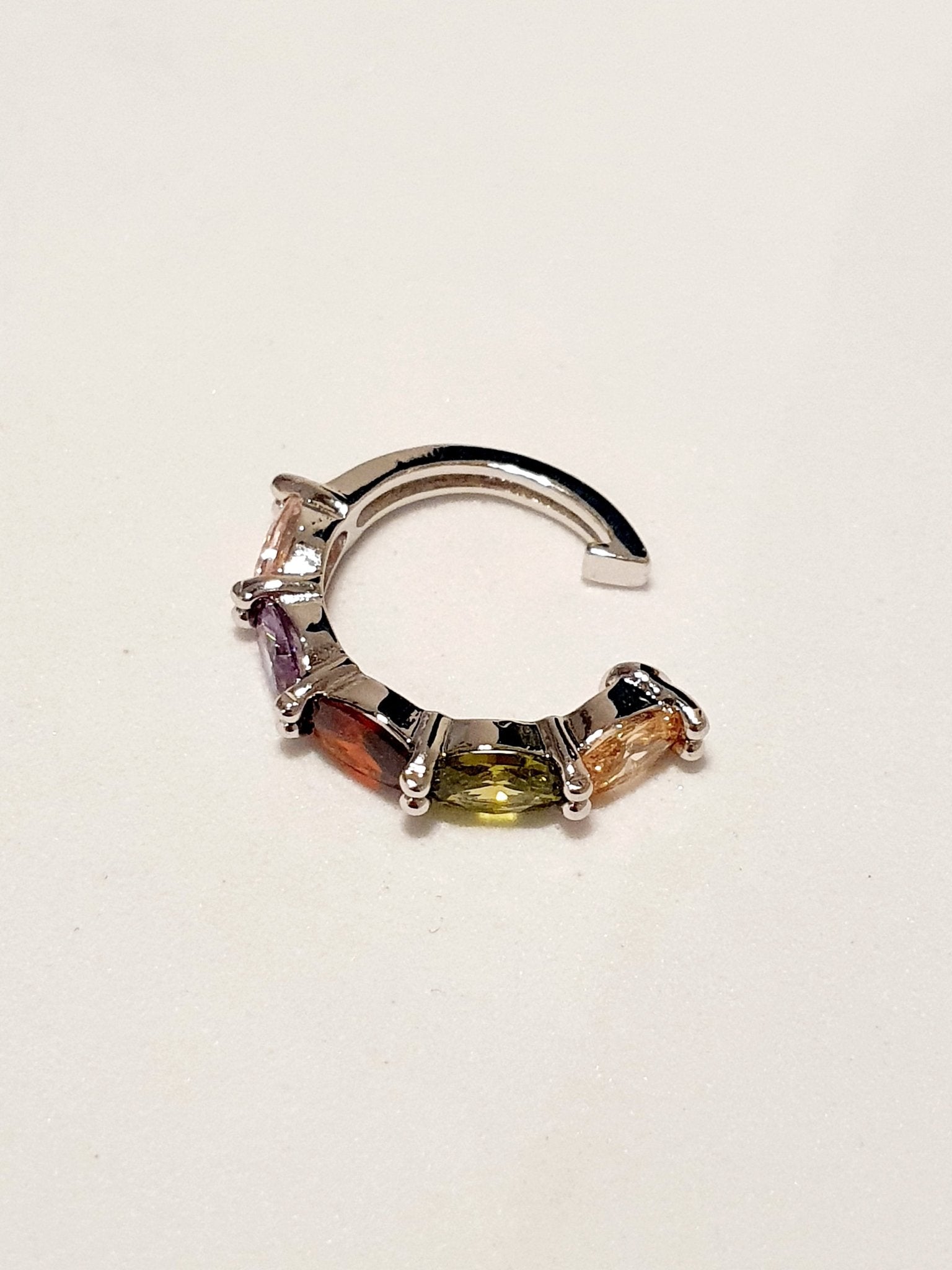 Ear cuff “Cersei” silver con pietre multicolor - 333HOPE333