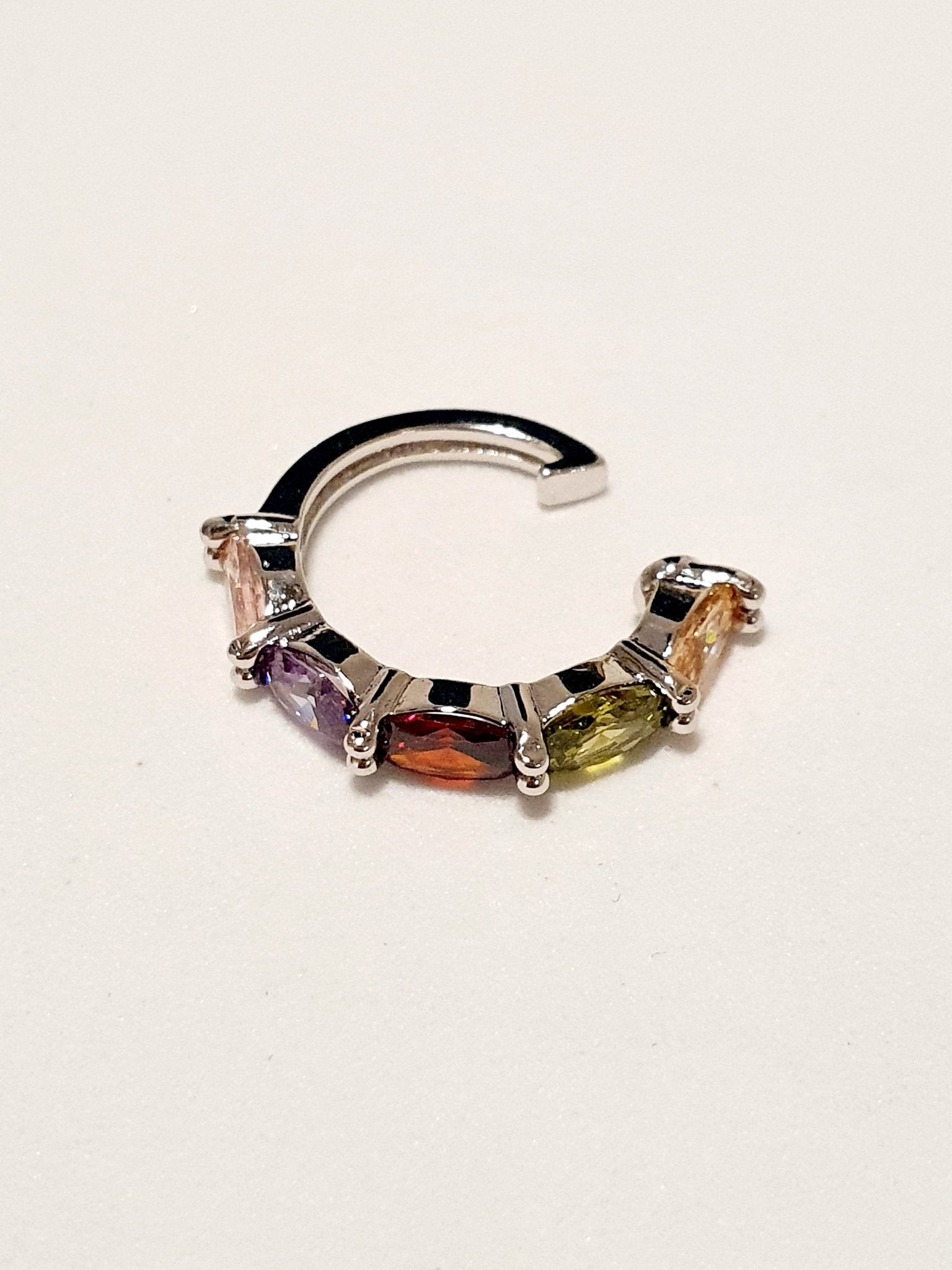 Ear cuff “Cersei” silver con pietre multicolor - 333HOPE333