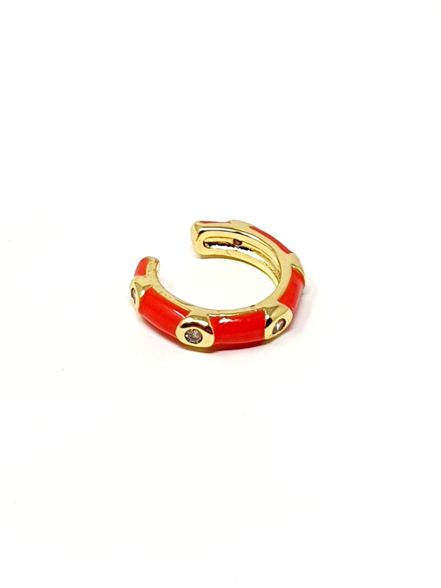 Ear cuff “Positano” Gold & Corallo - 333HOPE333