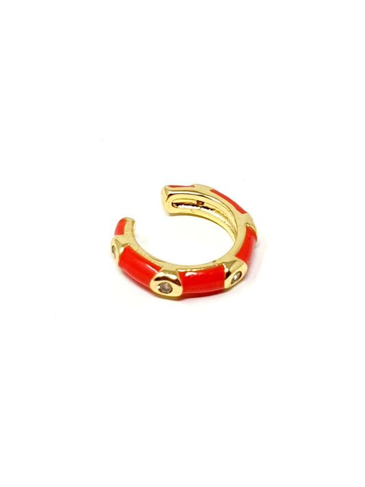 Ear cuff “Positano” Gold & Corallo - 333HOPE333