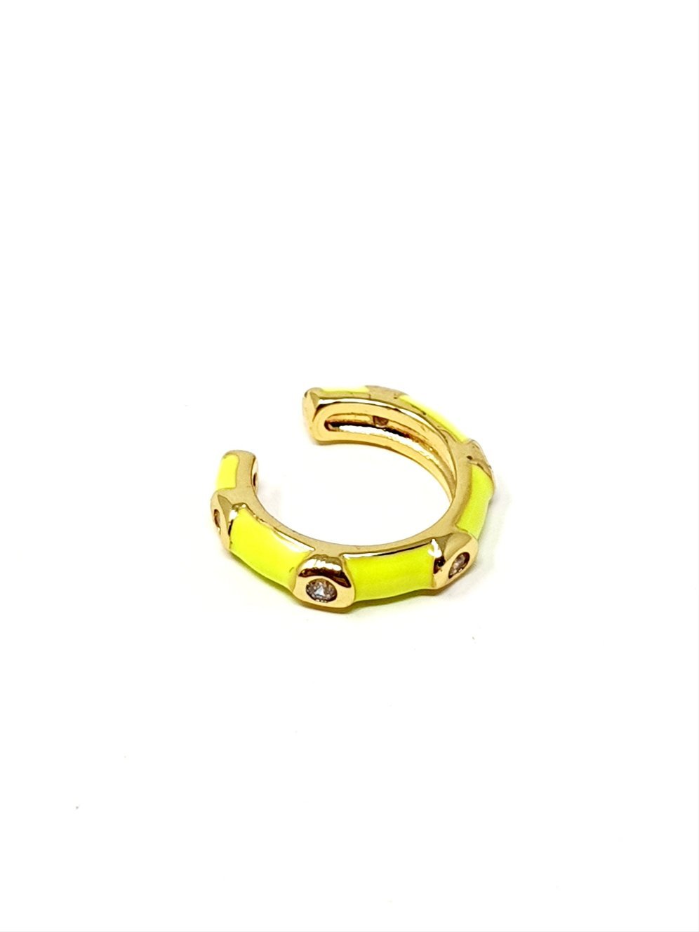 Ear cuff “Positano” Gold & Giallo Fluo - 333HOPE333