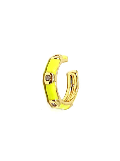 Ear cuff “Positano” Gold & Giallo Fluo - 333HOPE333