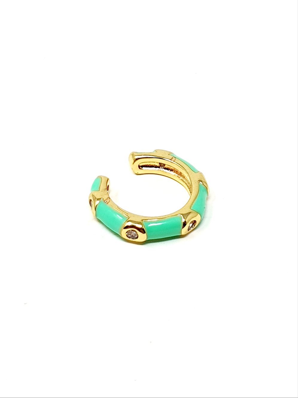 Ear cuff “Positano” Gold & Verde Tiffany - 333HOPE333