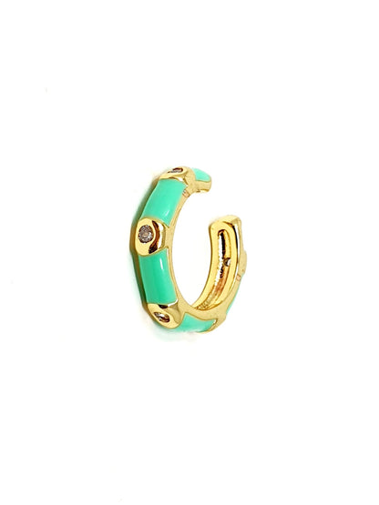 Ear cuff “Positano” Gold & Verde Tiffany - 333HOPE333