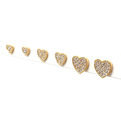 Set di 6 lobetti “Hearts" Gold - 333HOPE333