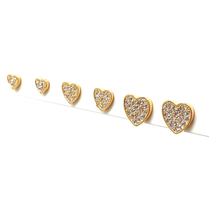 Set di 6 lobetti “Hearts" Gold - 333HOPE333