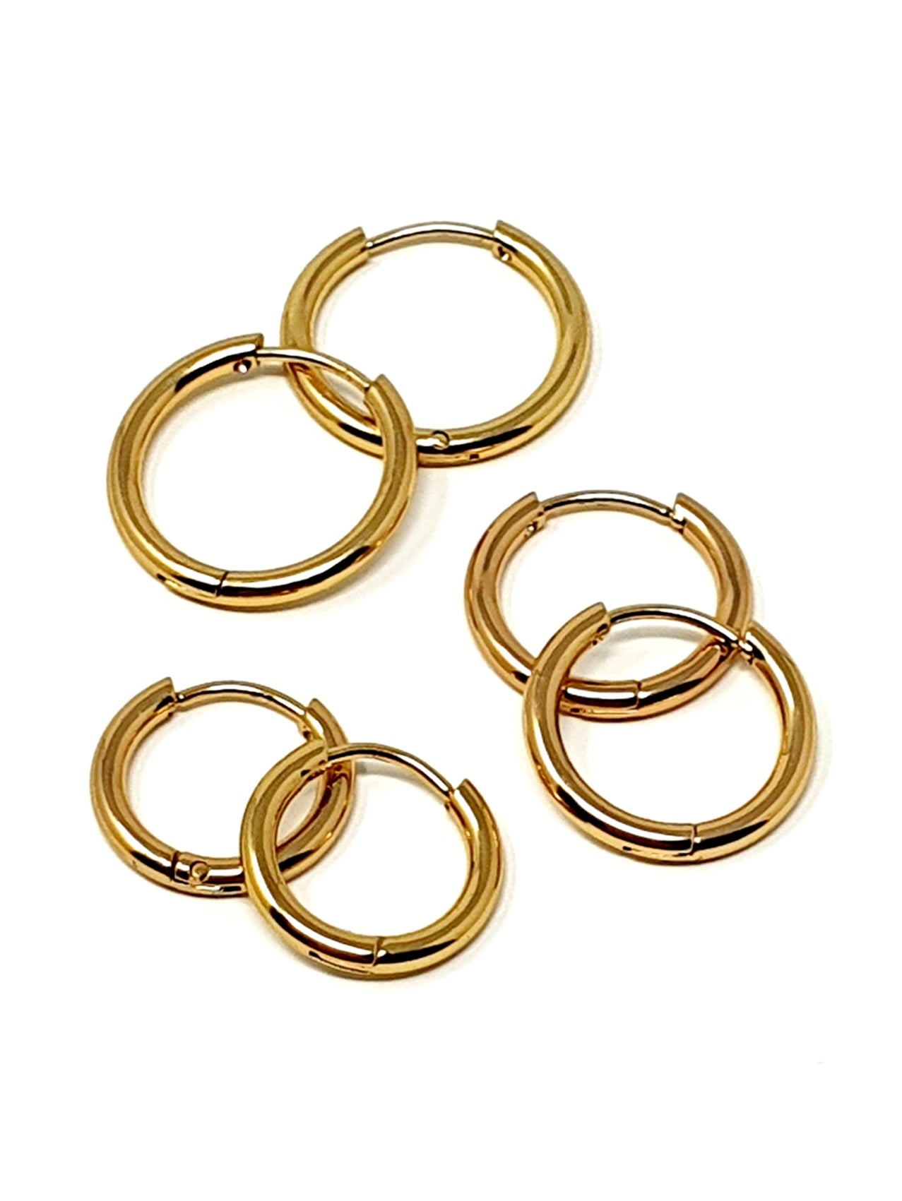 Set di 6 mini hoops “Basic" Gold - 333HOPE333