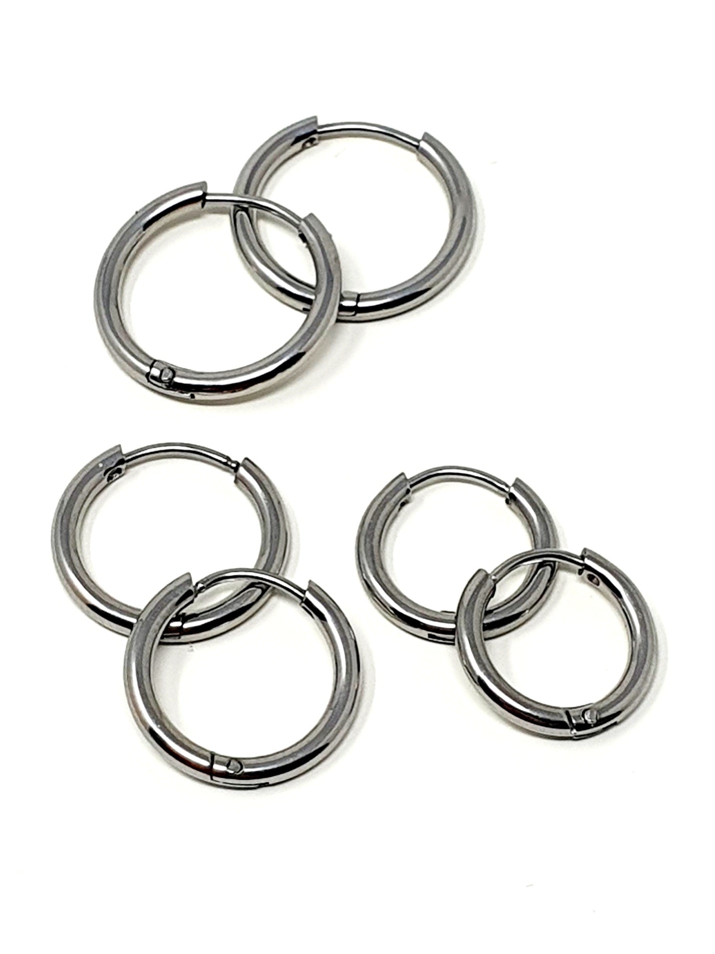 Set di 6 mini hoops “Basic" Silver - 333HOPE333