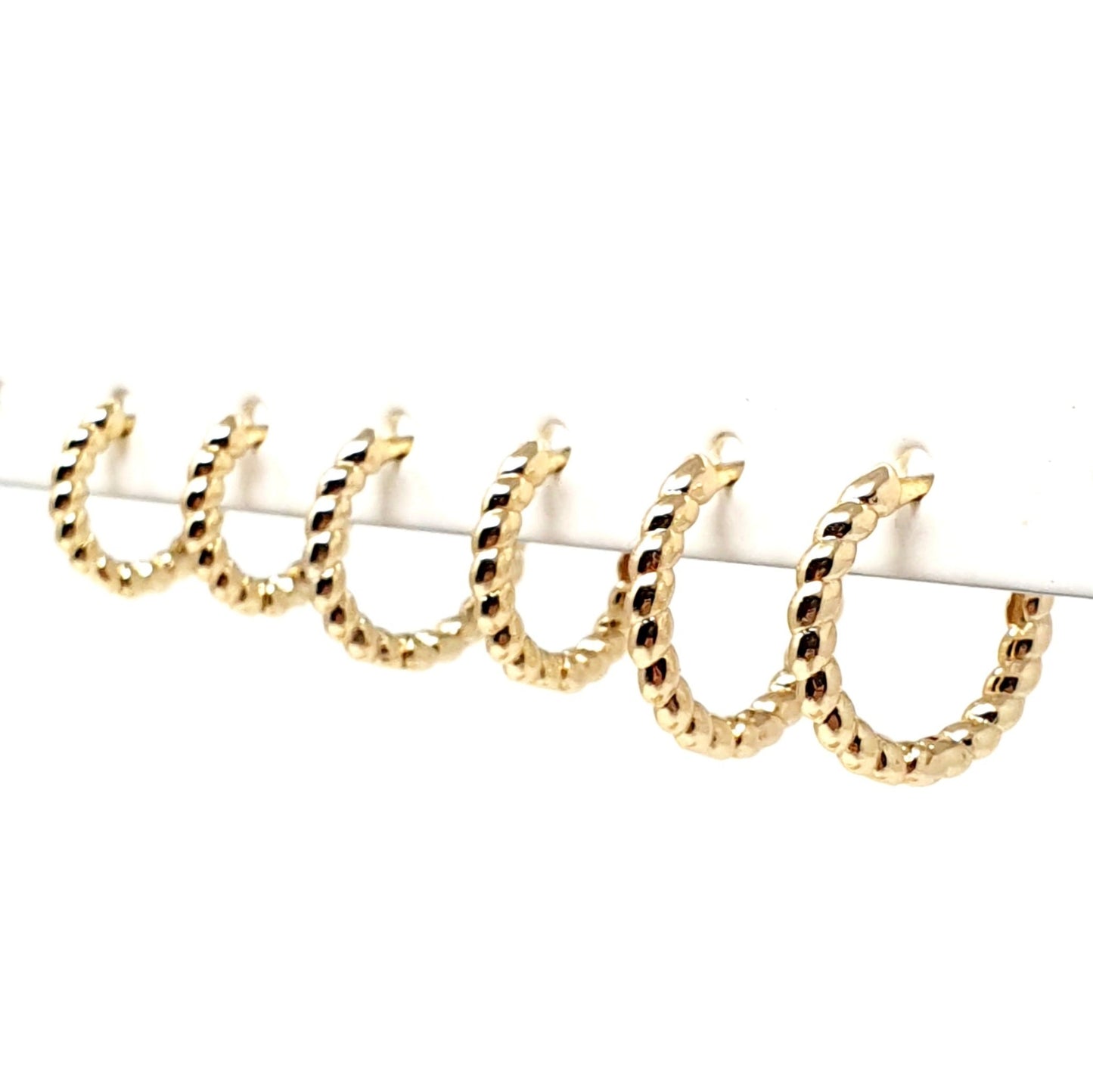 Set di 6 mini hoops “Esmeralda" Gold - 333HOPE333