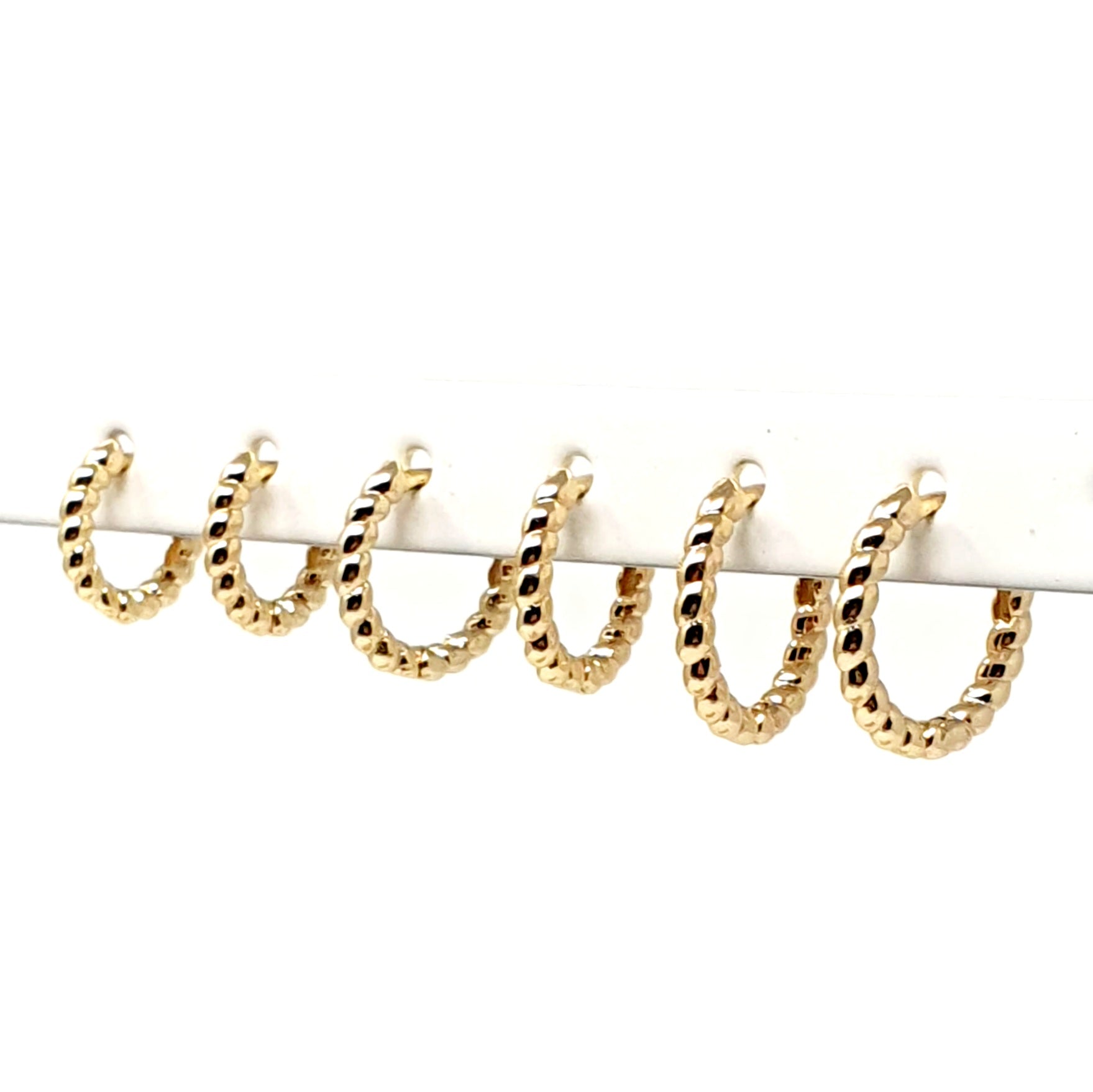 Set di 6 mini hoops “Esmeralda" Gold - 333HOPE333