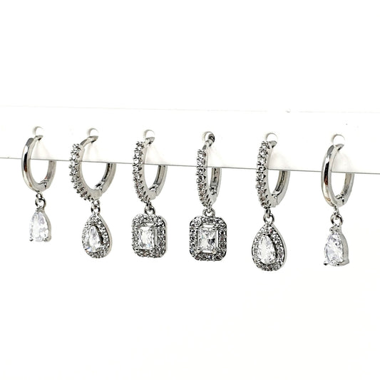 Set di 6 mini hoops “Queen" Silver - 333HOPE333