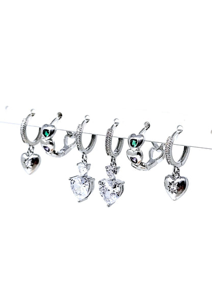 Set di 6 Mini Hoops “Romantica" Silver - 333HOPE333