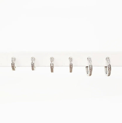 Set di 6 mini hoops “Shining Circles" silver - 333HOPE333