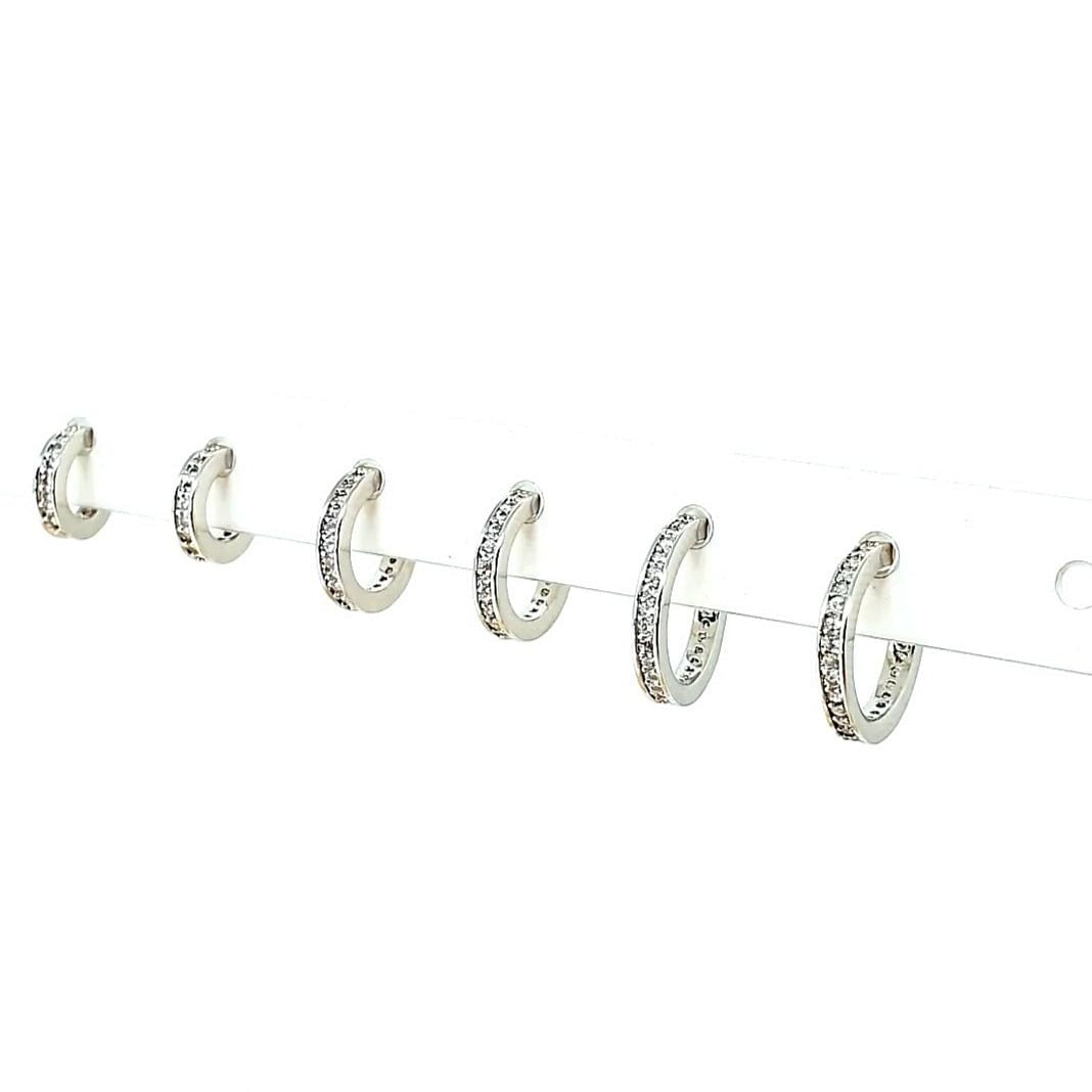 Set di 6 mini hoops “Shining Circles" silver - 333HOPE333