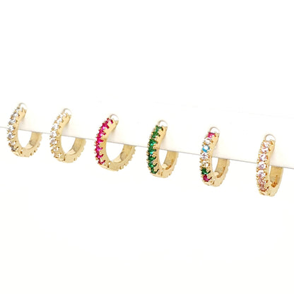 Set di 6 mini hoops “Zahara" gold multicolor - 333HOPE333