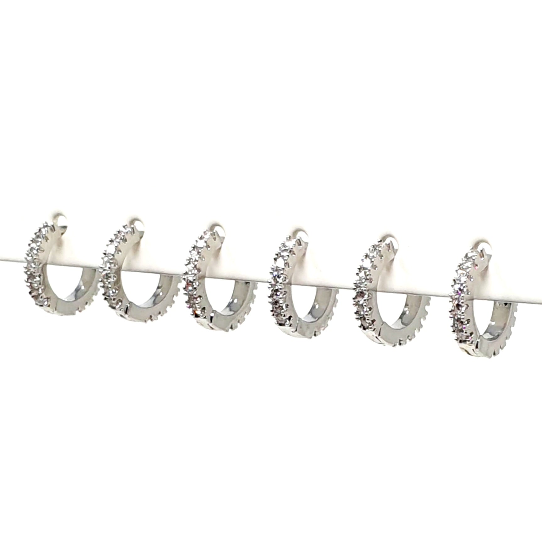 Set di 6 mini hoops “Zahara" Silver - 333HOPE333