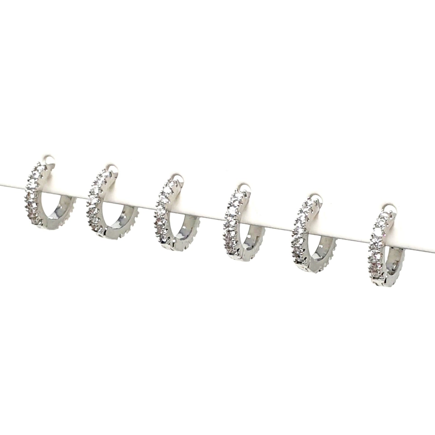 Set di 6 mini hoops “Zahara" Silver - 333HOPE333